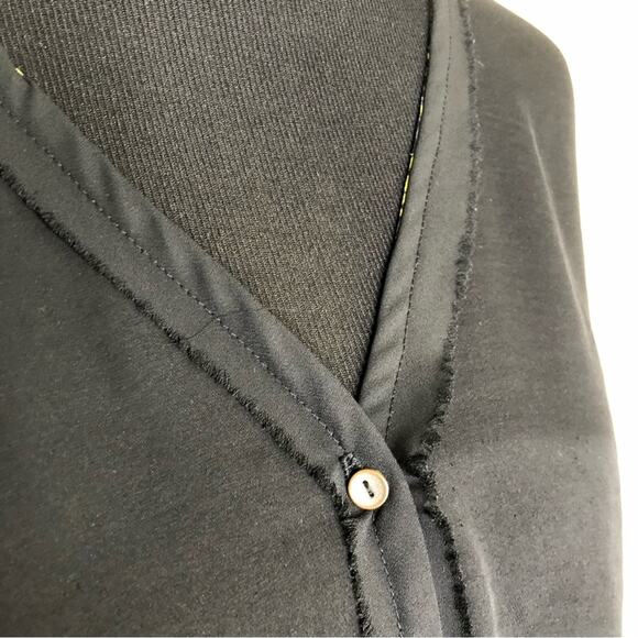 Anthropologie Dolan black burnout sheer button down top size Medium - Picture 5 of 14